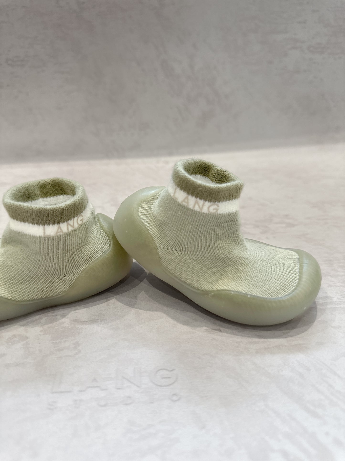KIDS KNITTED SOCK BOOTIES - MATCHA GREEN