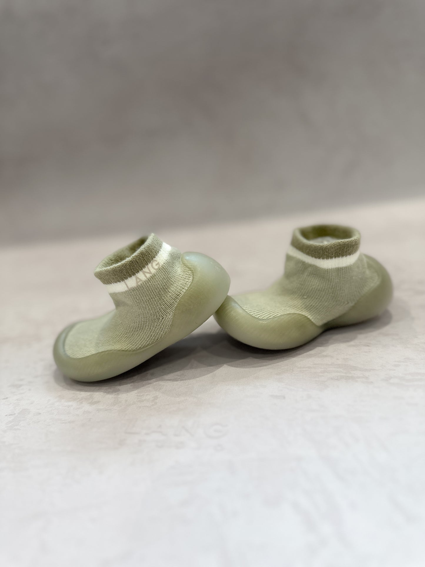 KIDS KNITTED SOCK BOOTIES - MATCHA GREEN