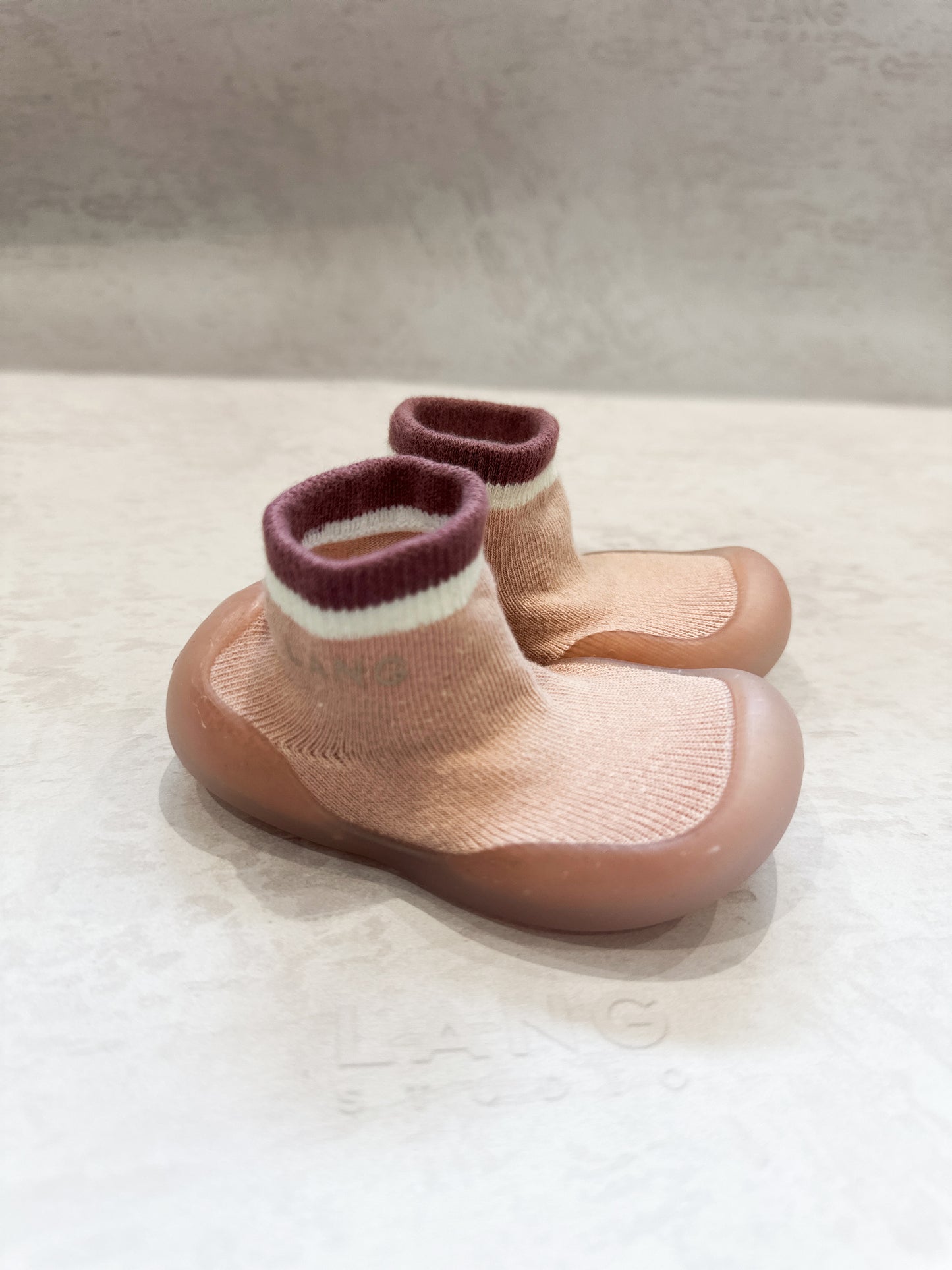 KIDS KNITTED SOCK BOOTIES - DUSKY PINK