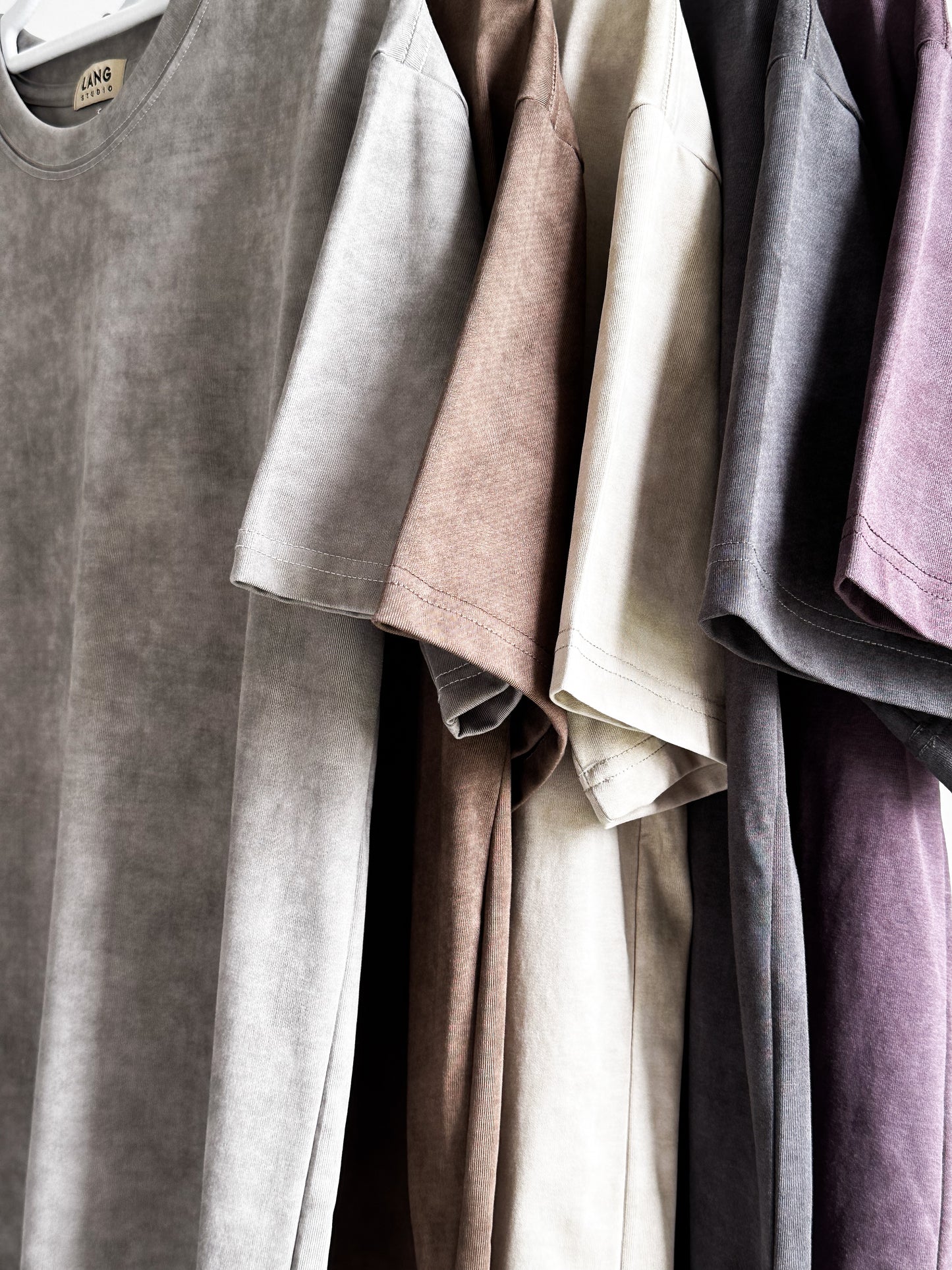 MENS WASHED EFFECT T-SHIRT - STONE HAZE