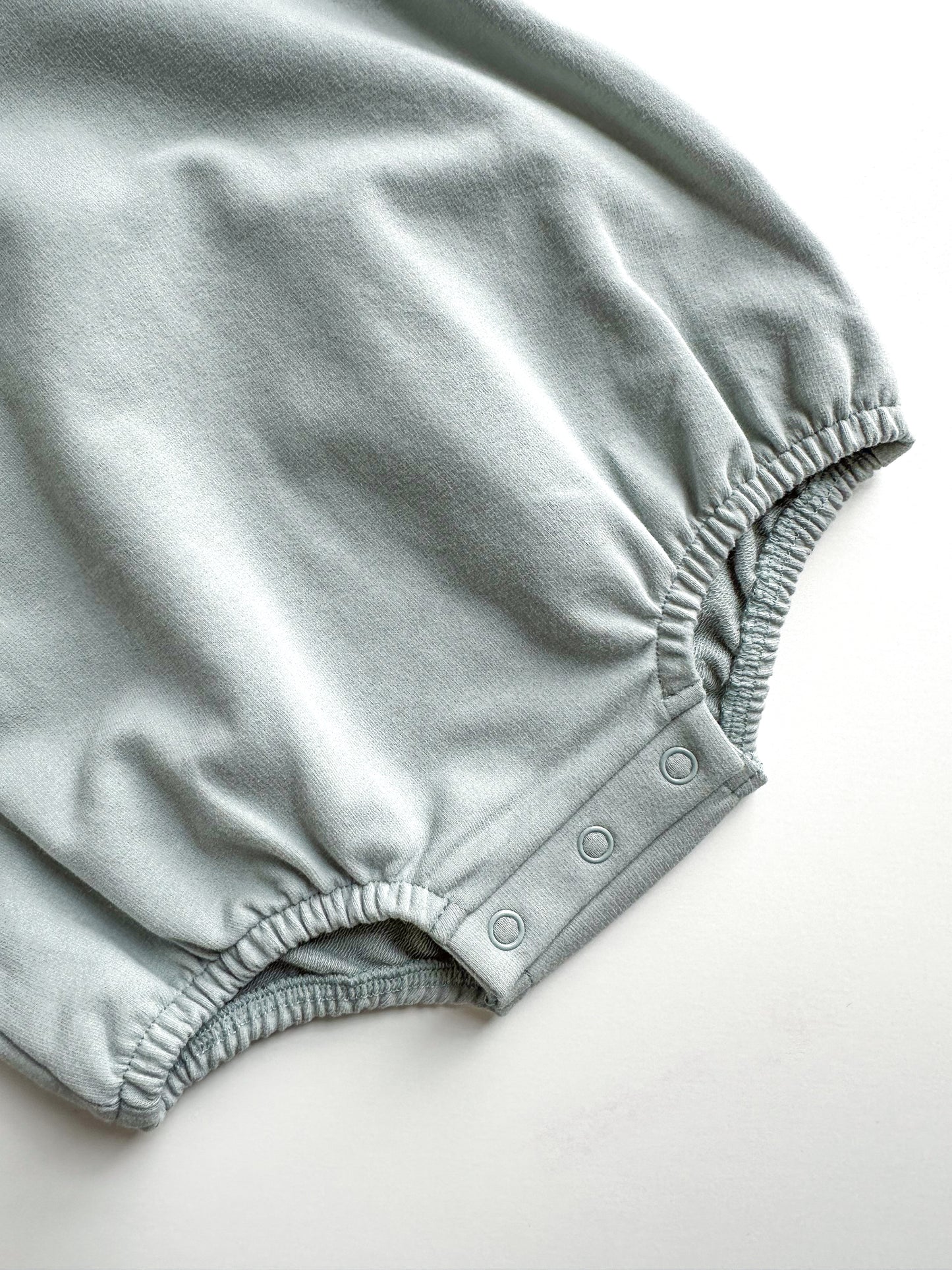 BABY SWEATSHIRT BODYSUIT ROMPER - DUSKY BLUE