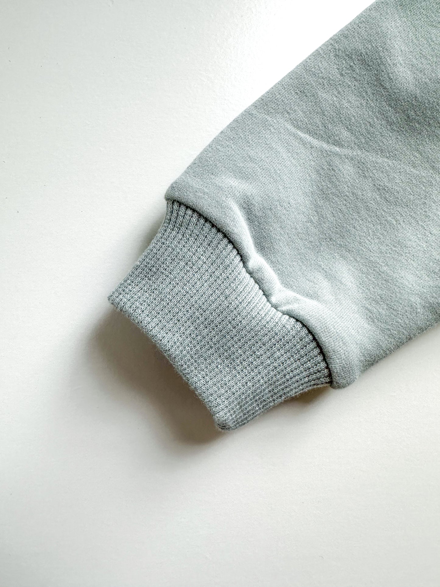 BABY SWEATSHIRT BODYSUIT ROMPER - DUSKY BLUE
