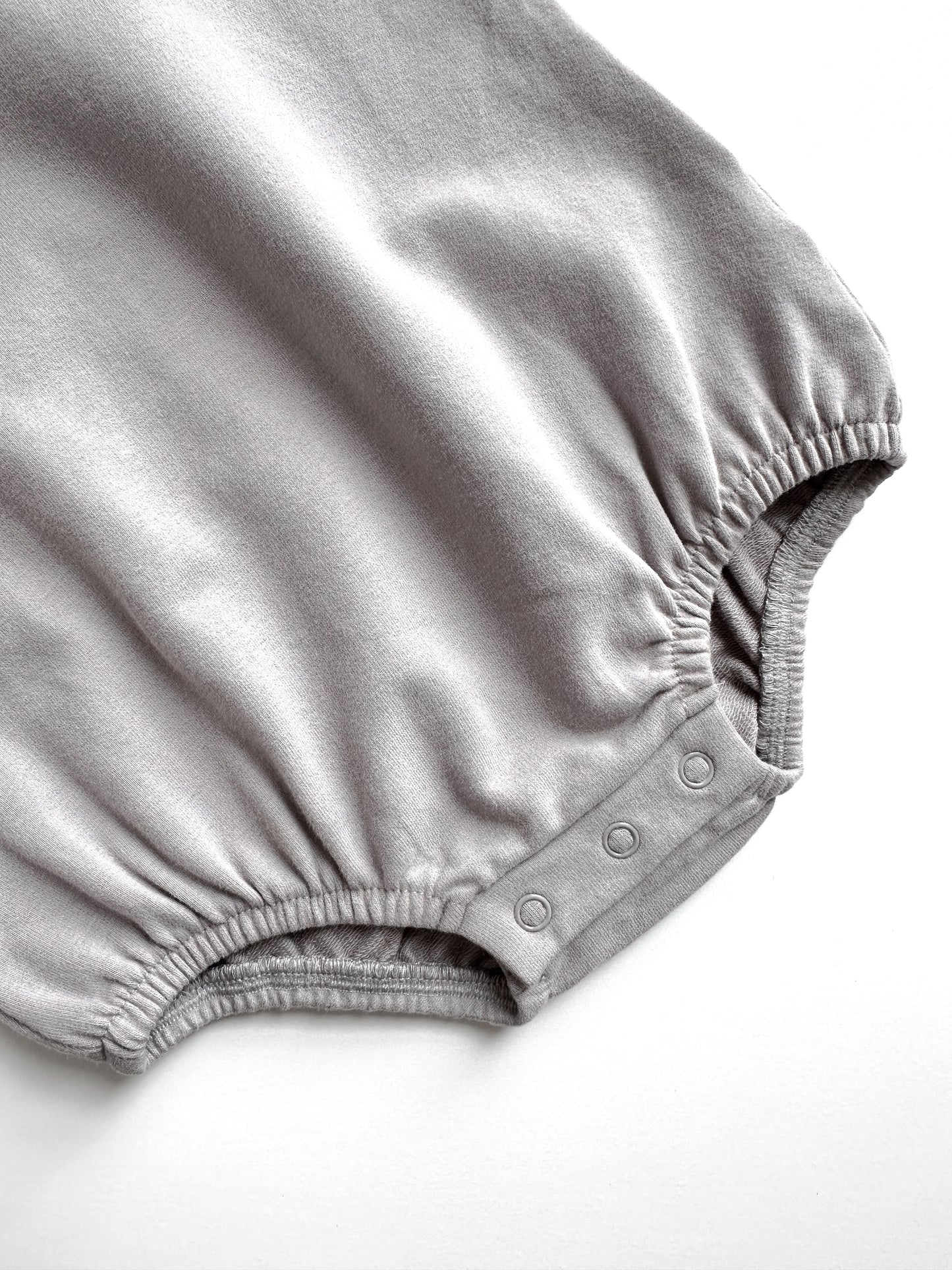 BABY SWEATSHIRT BODYSUIT ROMPER - SUEDE GREY