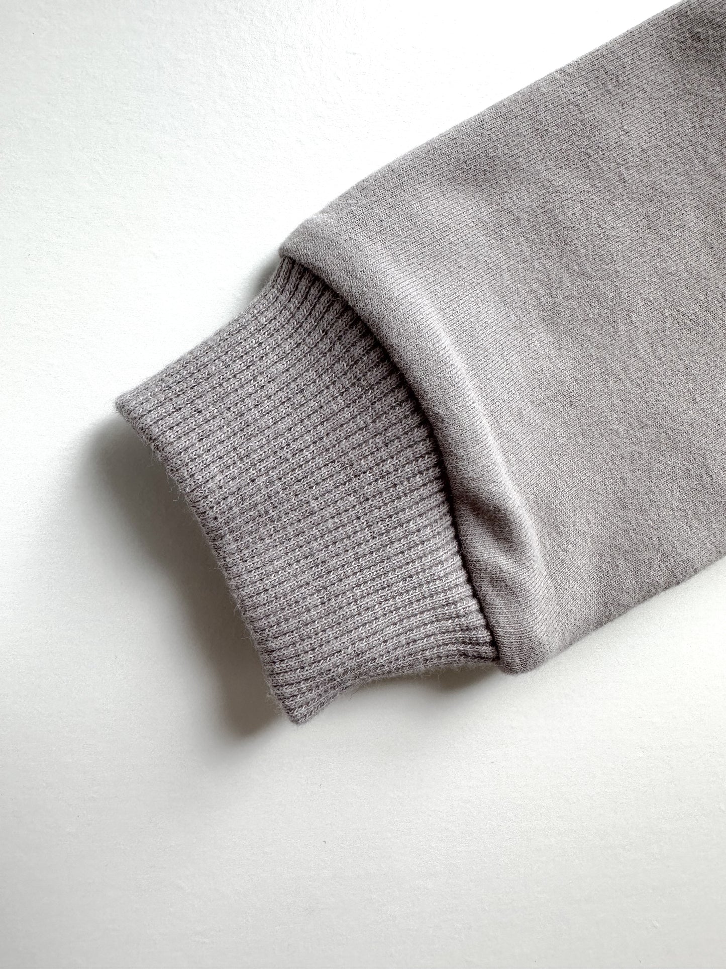 BABY SWEATSHIRT BODYSUIT ROMPER - SUEDE GREY