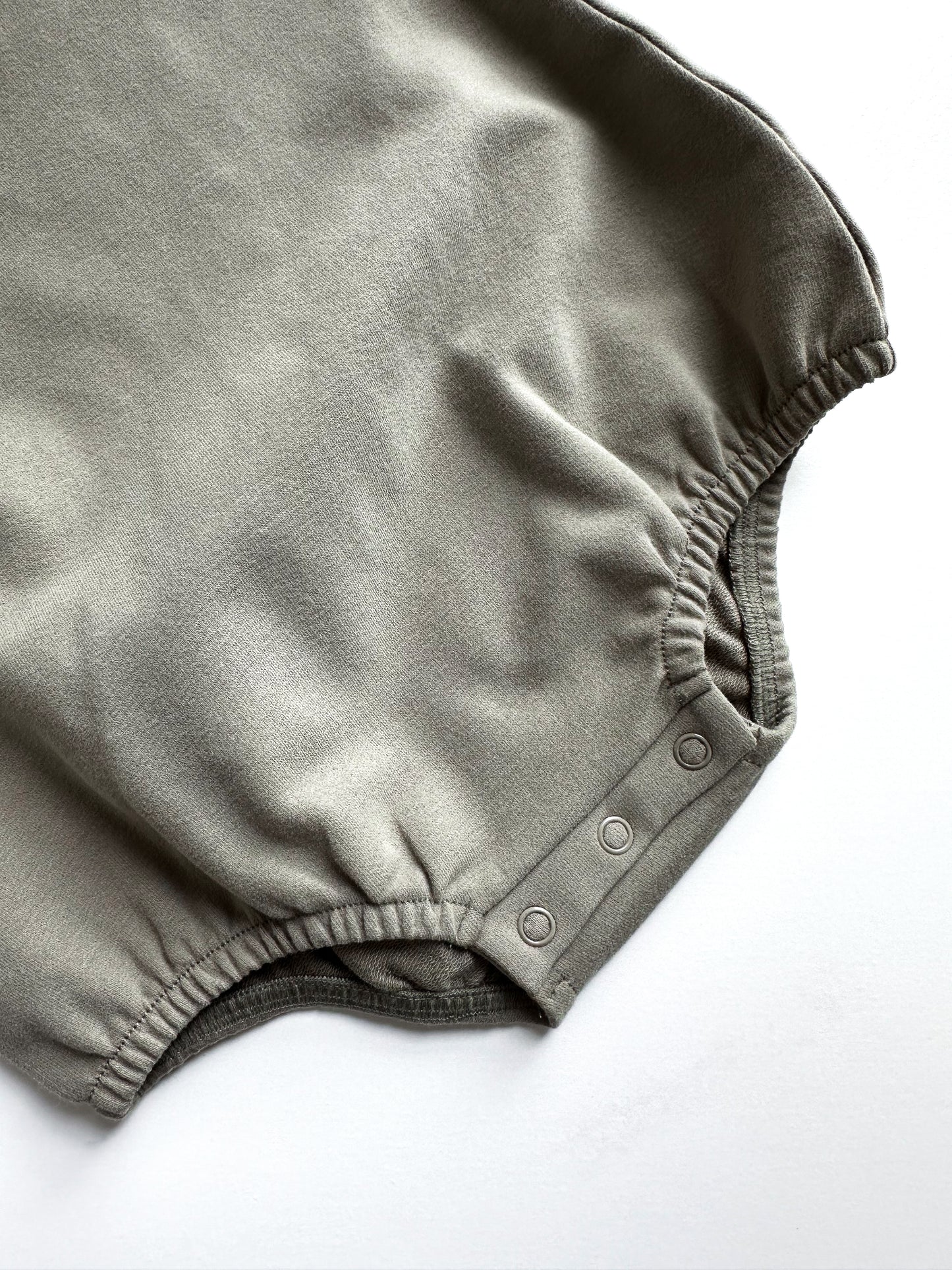 BABY SWEATSHIRT BODYSUIT ROMPER - MATCHA GREEN