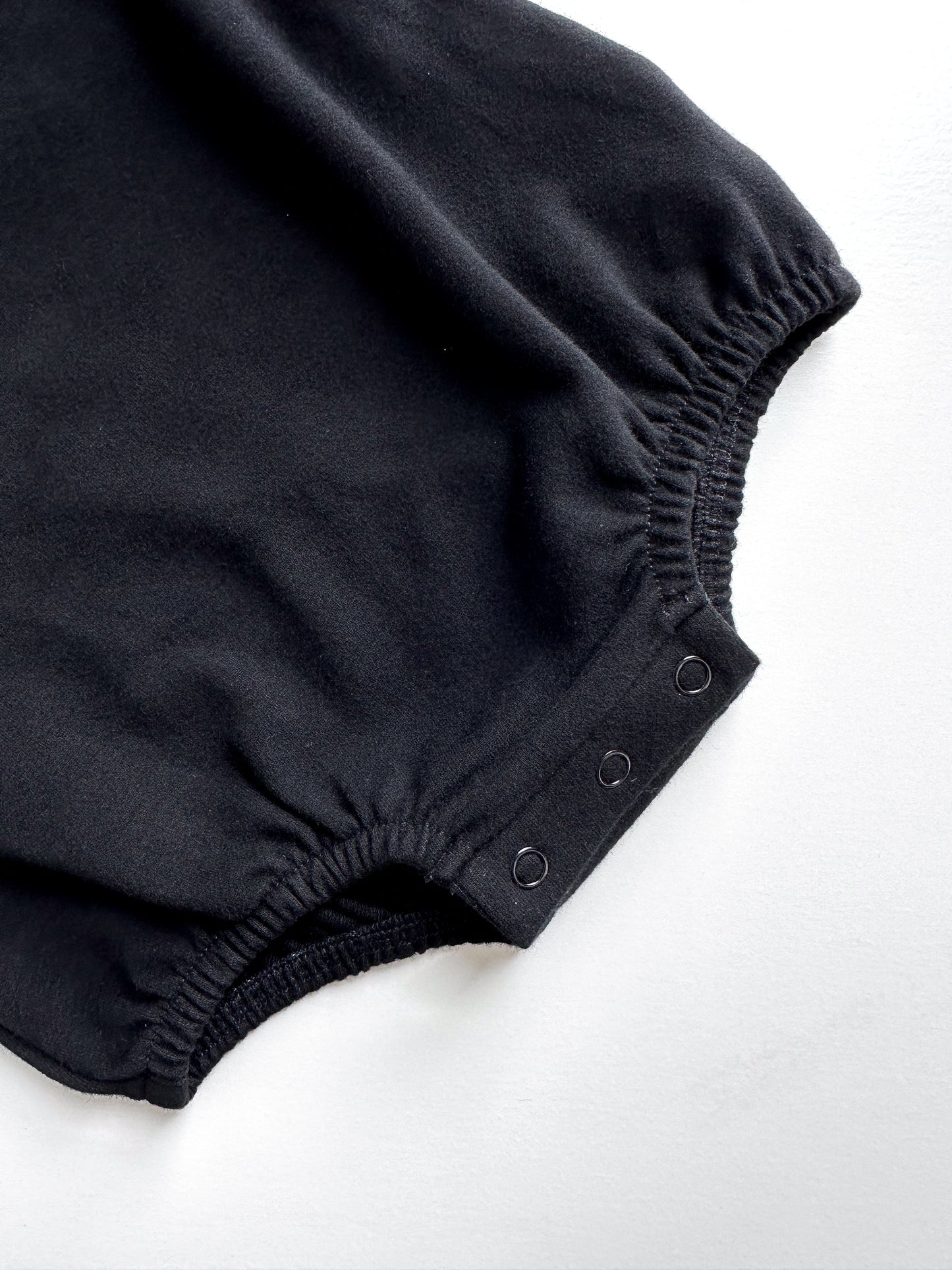 BABY SWEATSHIRT BODYSUIT ROMPER - NOIR BLACK
