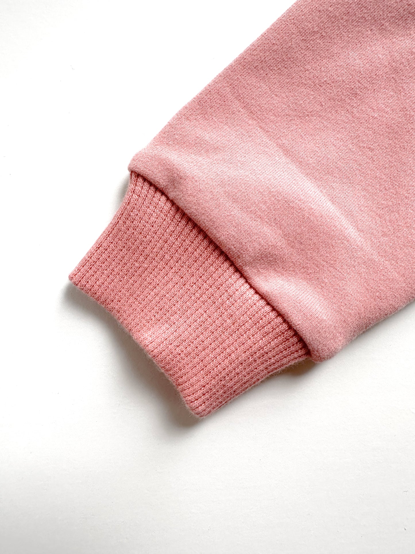 BABY SWEATSHIRT BODYSUIT ROMPER - PINK CHALK