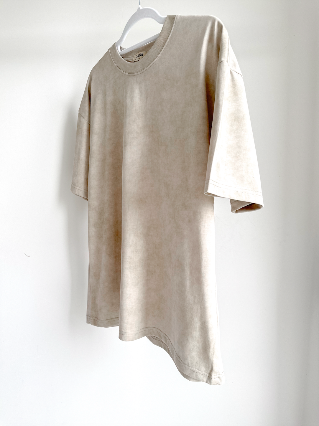 MENS WASHED EFFECT T-SHIRT - STONE HAZE