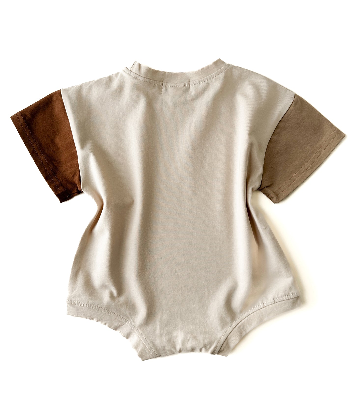 KIDS SHORT SLEEVE ROMPER - EARTH TONES