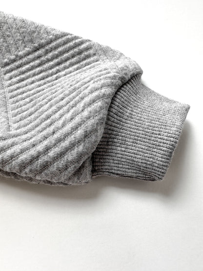 KIDS TEXTURED PATTERN SWEATSHIRT AND JOGGER CO-ORD SET - STORM GREY