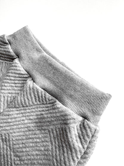 KIDS TEXTURED PATTERN SWEATSHIRT AND JOGGER CO-ORD SET - STORM GREY
