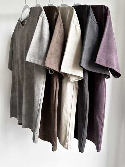 MENS WASHED EFFECT T-SHIRT - STONE HAZE