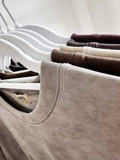 MENS WASHED EFFECT T-SHIRT - STONE HAZE
