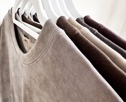 MENS WASHED EFFECT T-SHIRT - STONE HAZE
