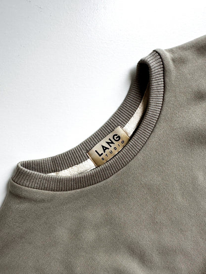 BABY SWEATSHIRT BODYSUIT ROMPER - MATCHA GREEN
