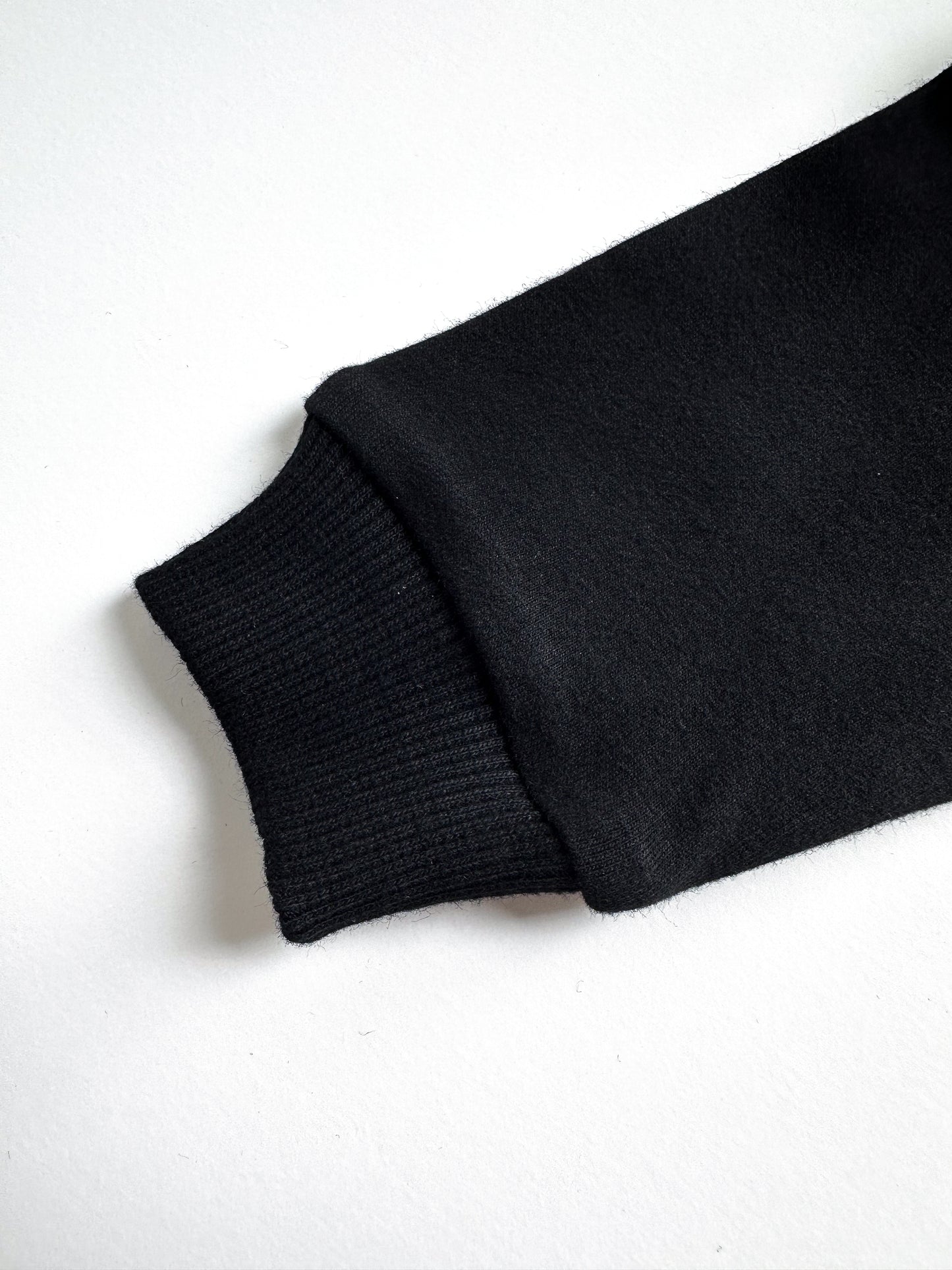 BABY SWEATSHIRT BODYSUIT ROMPER - NOIR BLACK