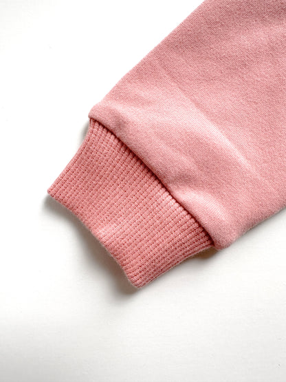 BABY SWEATSHIRT BODYSUIT ROMPER - PINK CHALK