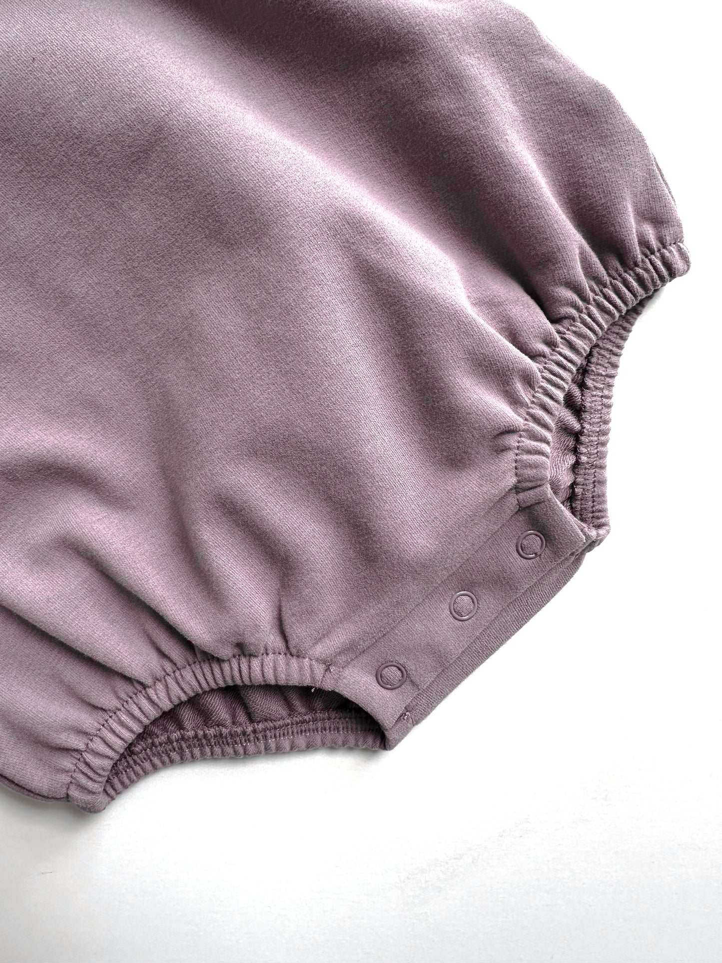 BABY SWEATSHIRT BODYSUIT ROMPER - LIGHT LAVENDER