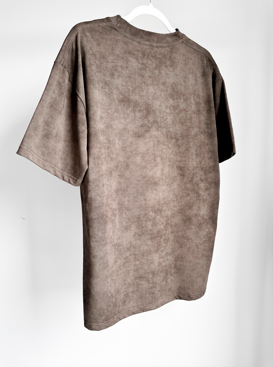 MENS WASHED EFFECT T-SHIRT - MOCHA HAZE