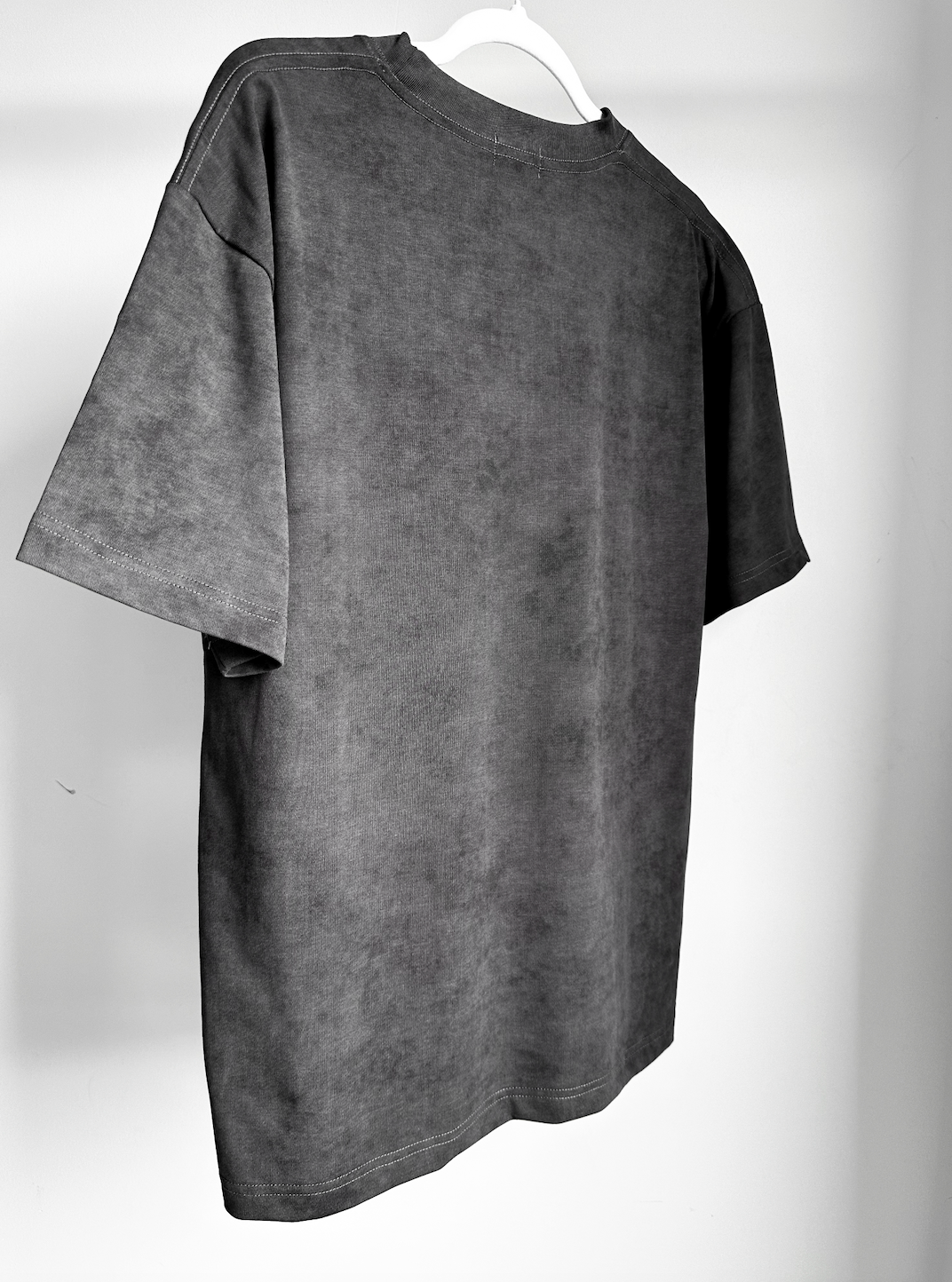 MENS WASHED EFFECT T-SHIRT - PEWTER HAZE