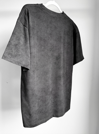 MENS WASHED EFFECT T-SHIRT - PEWTER HAZE