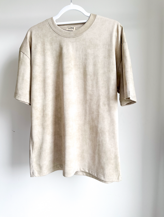 MENS WASHED EFFECT T-SHIRT - STONE HAZE