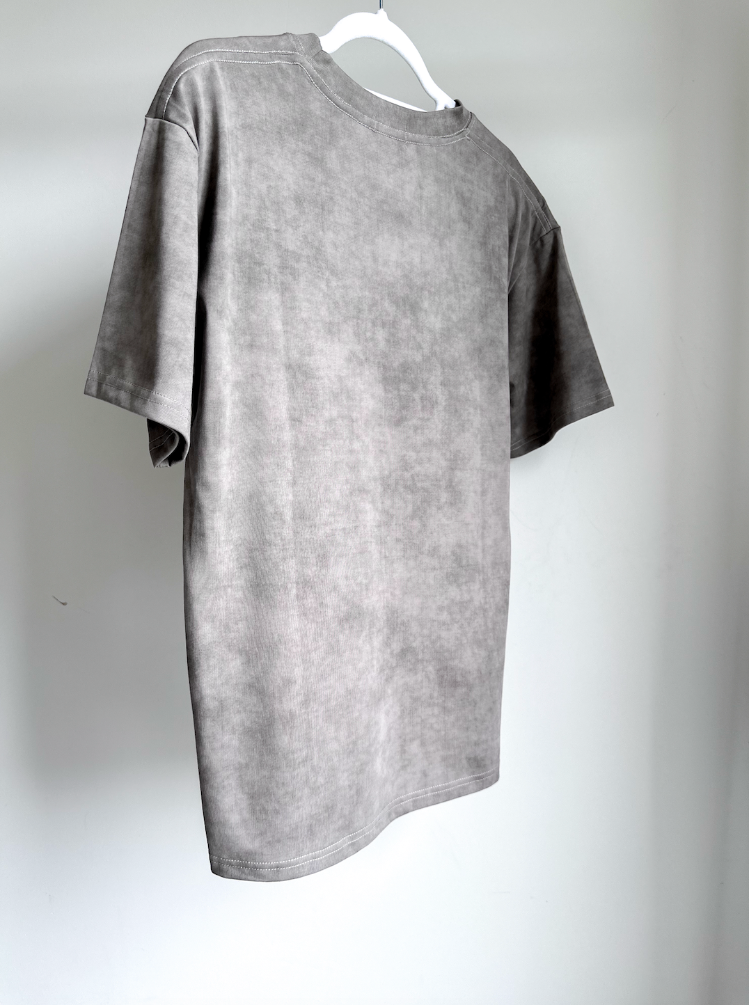 MENS WASHED EFFECT T-SHIRT- GREY HAZE